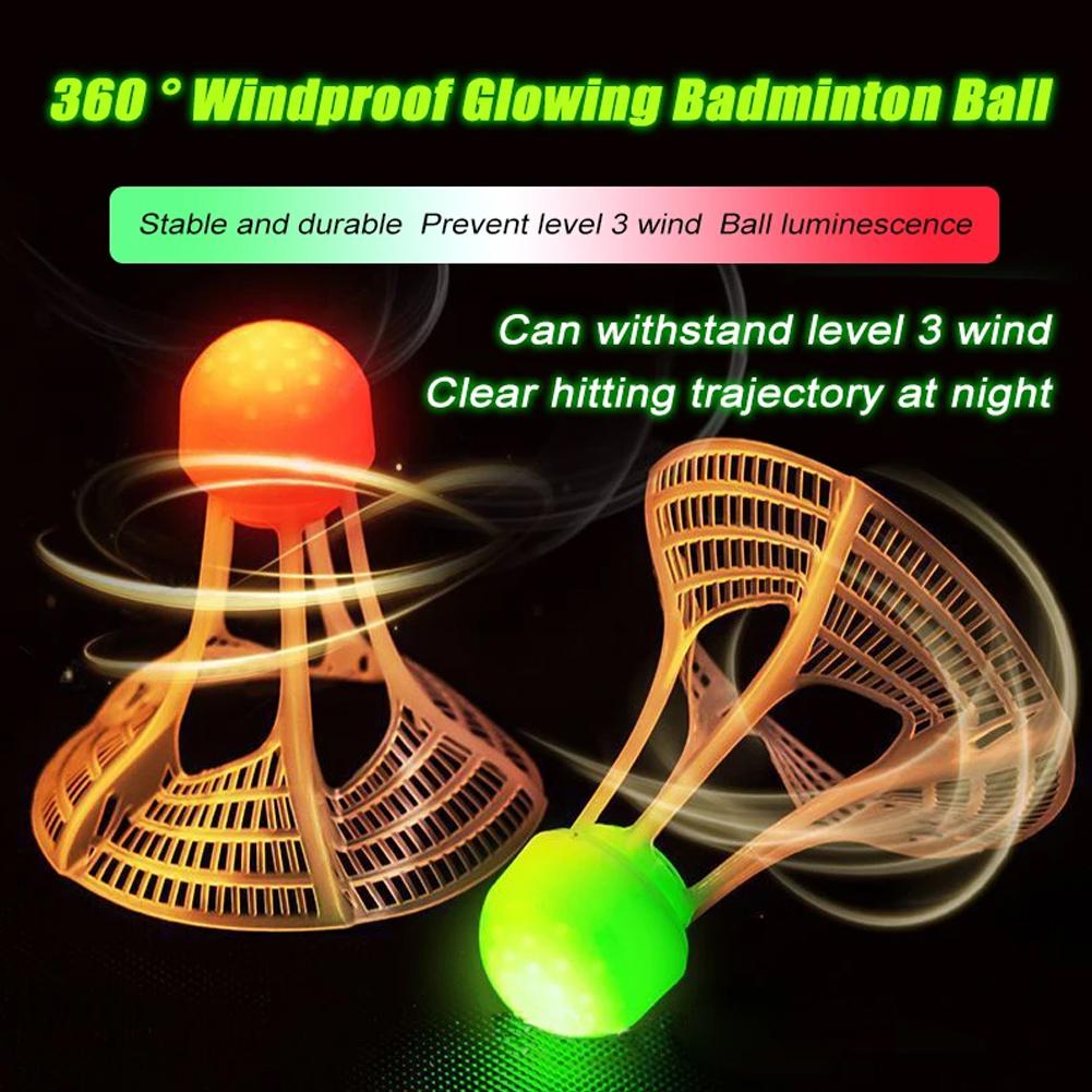 Badminton Materi - Lichtgevende badmintonballen LED-nachtverlichting Winddicht Duurzaam kunststof
