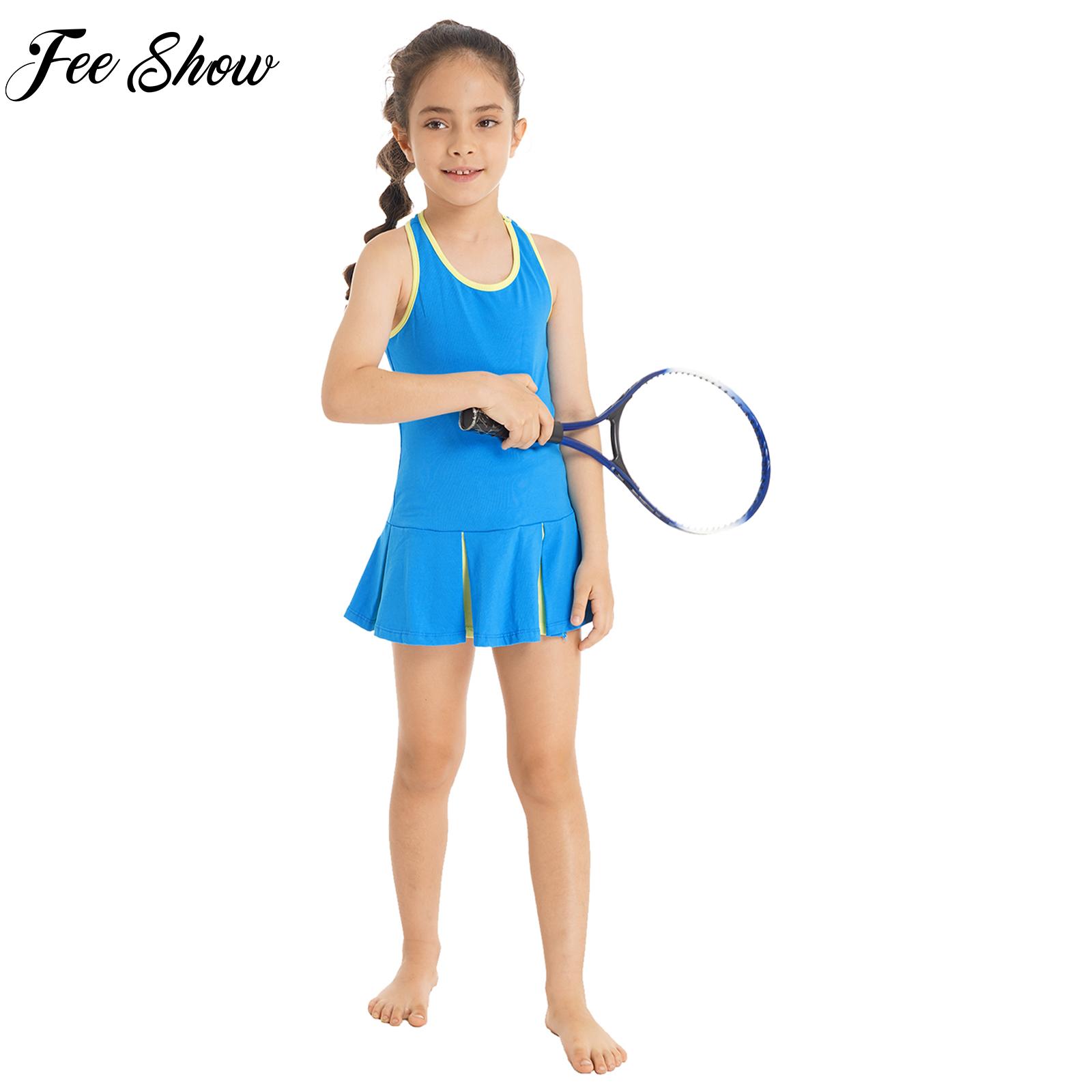 Badminton Open - 2-delige tennisbadminton sportset sportkleding kinderen meisjes