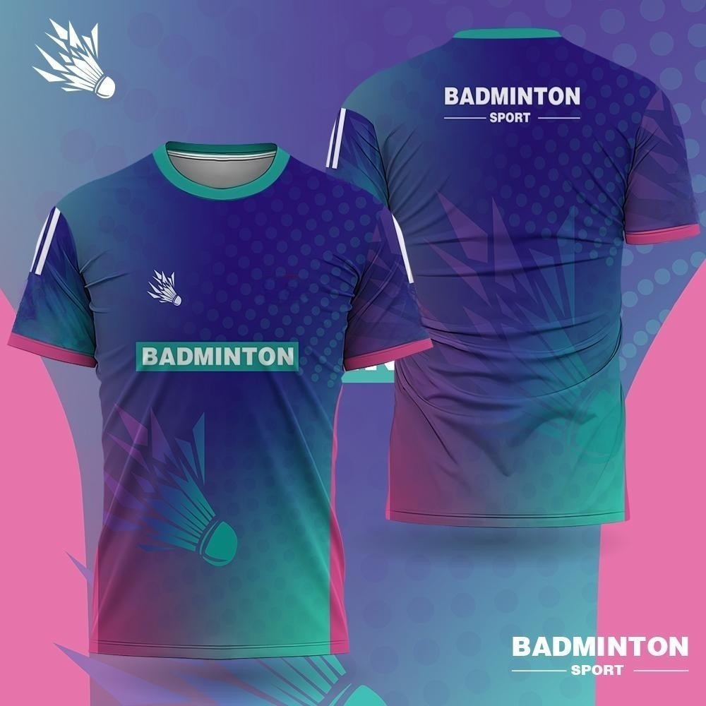 Badminton Logo - Badmintonkleding voor heren Gradiënt 3D-print Badminton