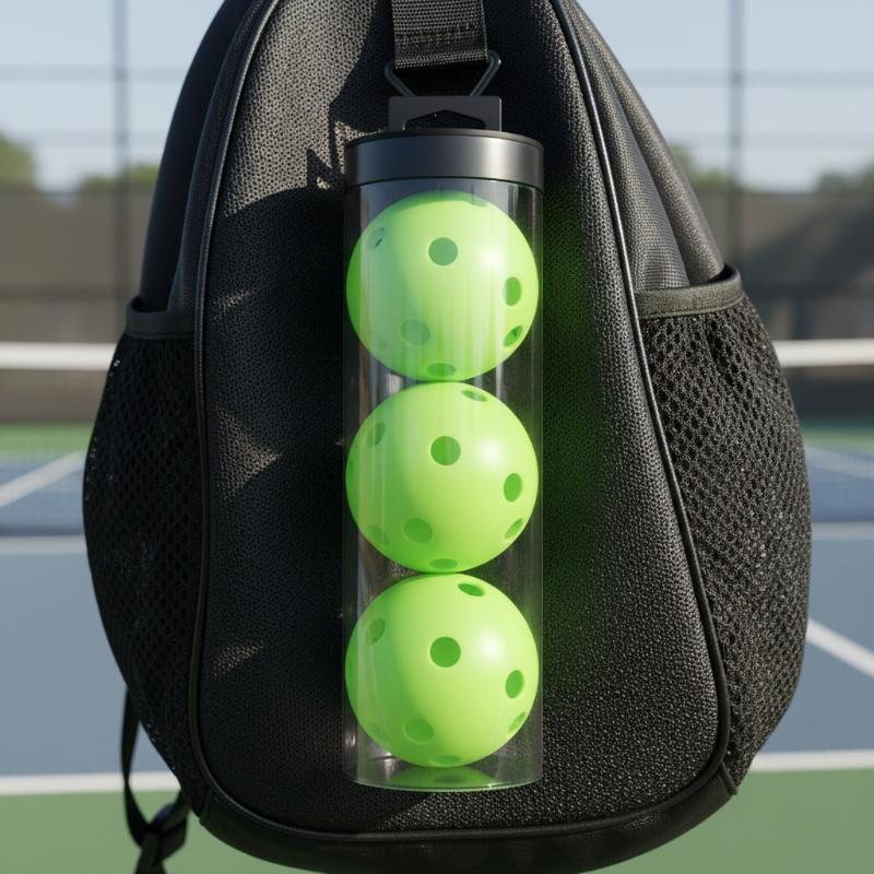 Badminton House - Transparante Pickleball-opbergdoos met deksel Cilindrische lege