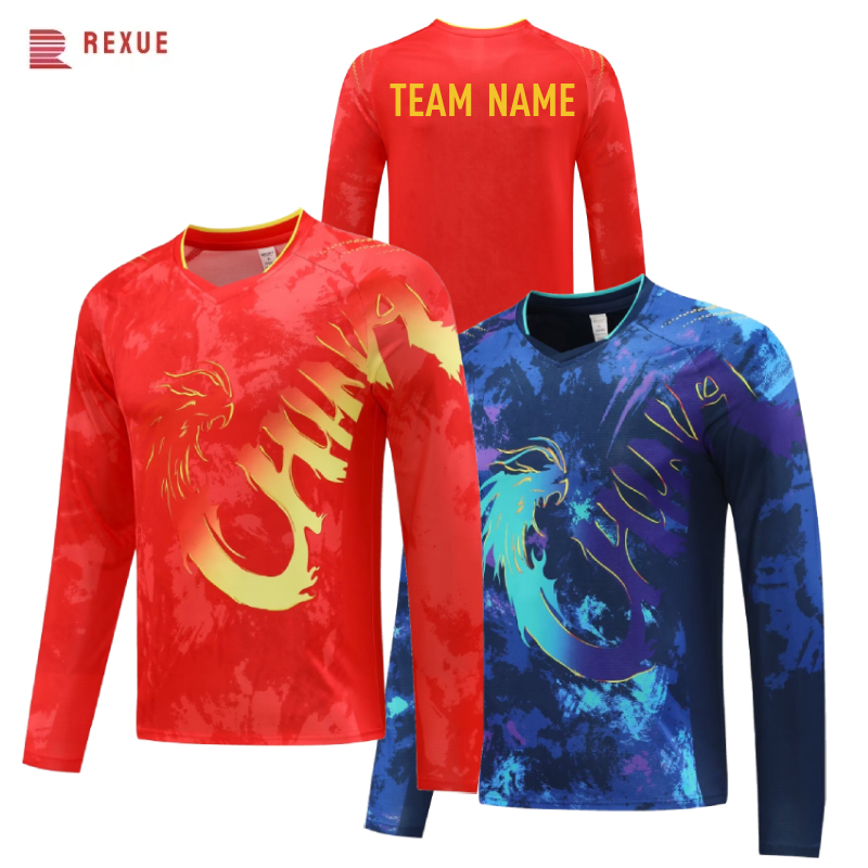 Badminton Logo - China Dragon Tafeltennisshirt met lange mouwen