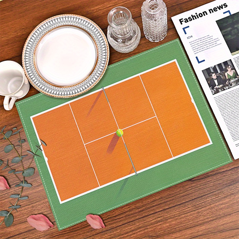 Linnen placemat tennisbaan spo - Badminton House recensie en prijs