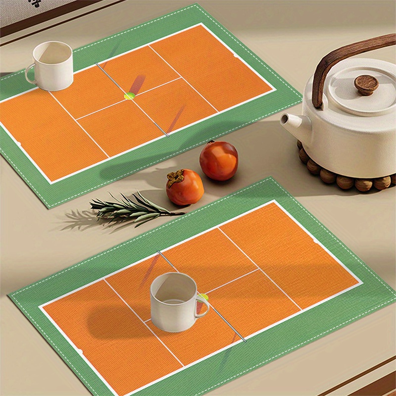 Linnen placemat tennisbaan spo - Badminton House recensie en prijs