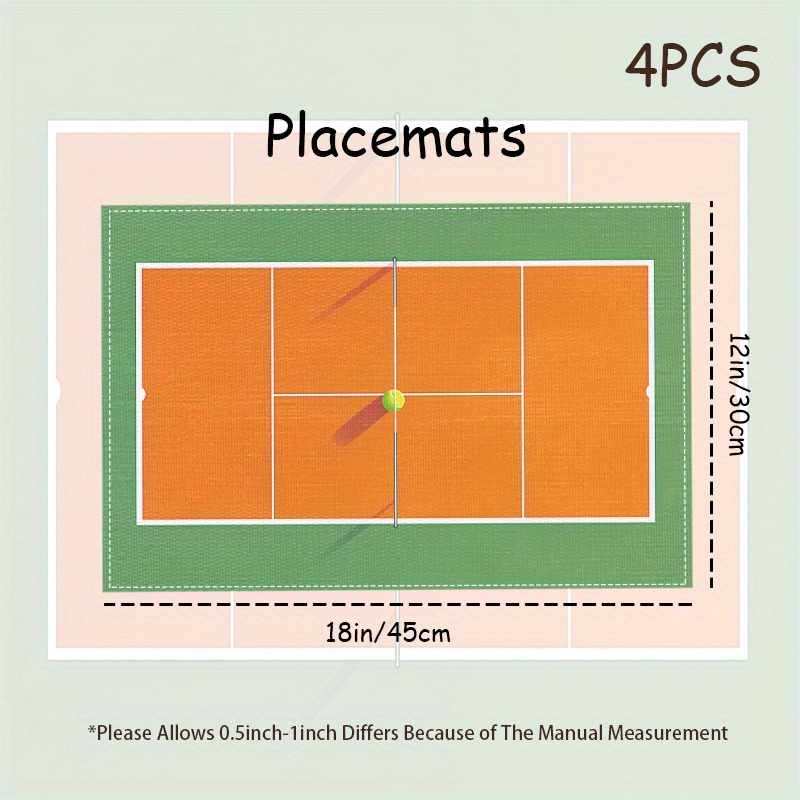 Linnen placemat tennisbaan spo - Badminton House recensie en prijs